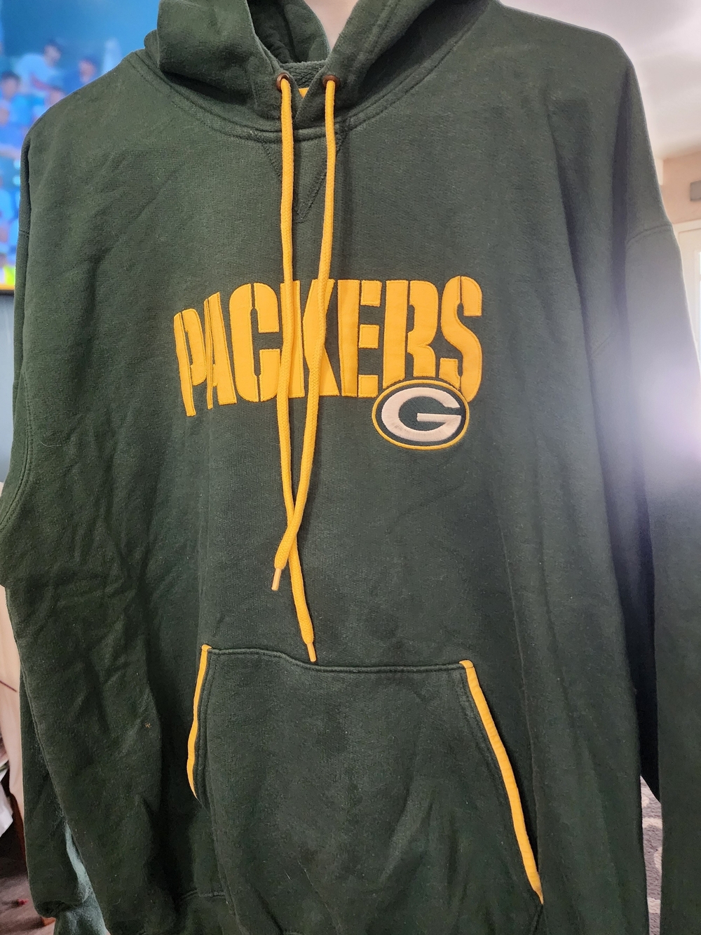 NFL Green & Gold Green BayPackers Zip-Up Hoodie Sz XL/XXL